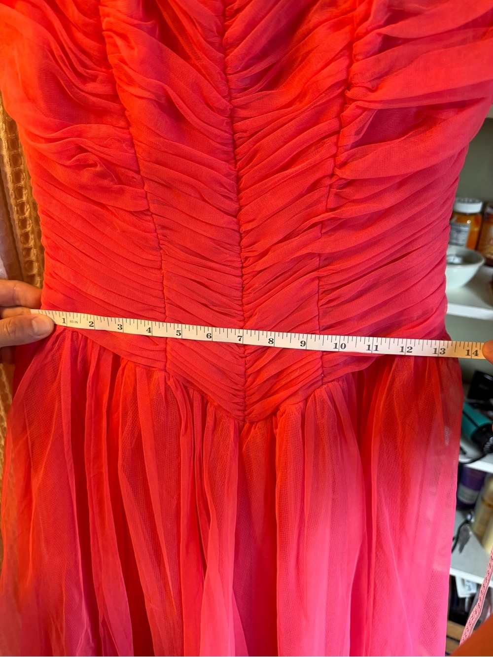 Bubblegum pink vintage handmade dress 1950-1960s - Picture 6 of 7